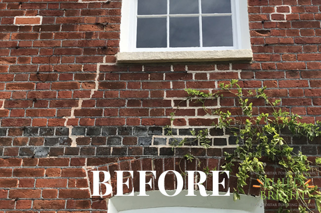 Lime-Repointing-Brick-Resetting-Basingstoke-Hampshire-Before-2